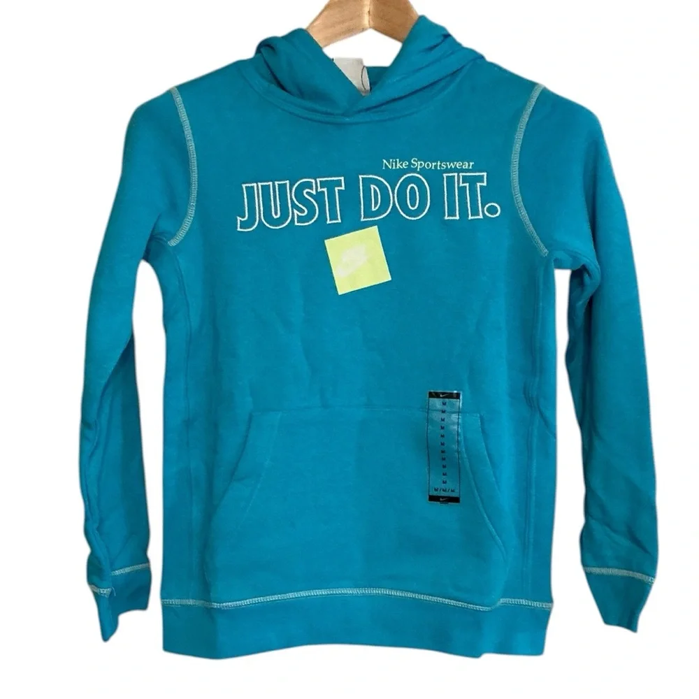 Nike Kids‎ Teal Hoodie - Just Do It size M